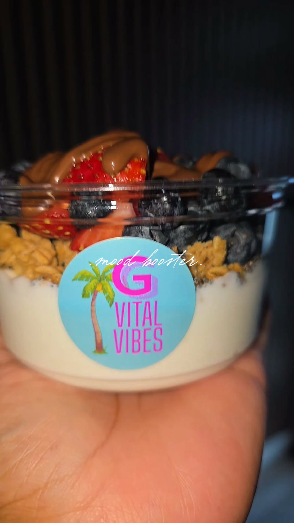 G-Vital Vibes acai bowl, mood booster